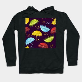 Flying Umbrellas Print Hoodie